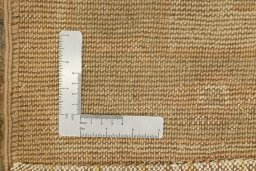 Close-up detail of 1920s Oushak rug from Spain showing Wool weave