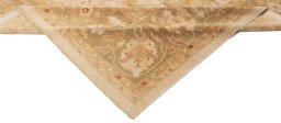 Close-up detail of New Oushak rug from Turkey showing Wool weave
