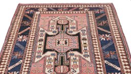 Surface texture of New Sumakh rug with natural Wool and intricate pattern