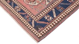 Backside of handmade New Sumakh rug showing knot structure and weave density