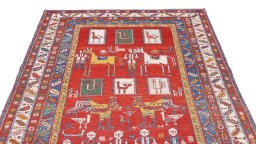 Surface texture of New Sumakh rug with natural Wool and intricate pattern