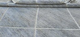 Close-up detail of New Morocco rug from Pakistan showing Wool weave