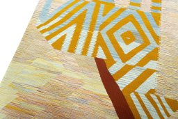 Surface texture of New Kilim Dastan rug with natural Wool and intricate pattern