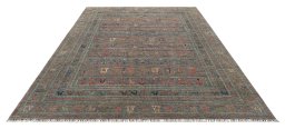 Surface texture of New Samarkand rug with natural Wool and intricate pattern