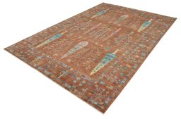 Close-up detail of New Farahan rug from Pakistan showing Wool weave