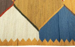 Close-up detail of New Modern Design rug from Turkey showing Wool weave
