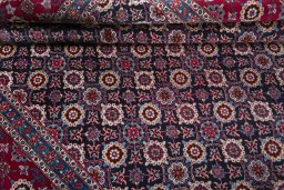 Full view of 2000s Mashad rug from Iran / Persia, 355 × 263 cm in Blue tones