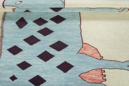 Full view of New Kilim Dastan rug from Turkey, 187 × 129 cm in Multi Color tones
