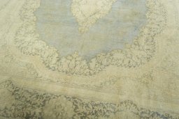 Close-up detail of 1970s Vintage rug from Pakistan showing Wool weave