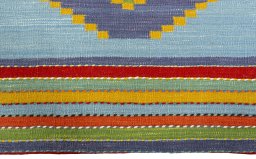 Central medallion detail of New Kilim Sofre rug from Turkey