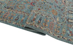 Close-up detail of New Farahan rug from Pakistan showing Wool weave