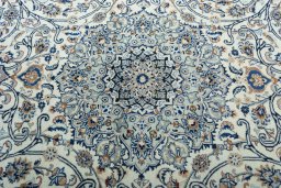 Central medallion detail of 2000s Kashmar rug from Iran / Persia