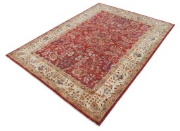 Close-up detail of New Farahan rug from Pakistan showing Wool weave