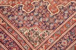 Full view of 2000s Bijar rug from Iran / Persia, 346 × 250 cm in Red tones
