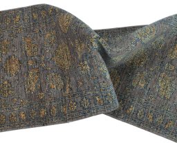 Full view of New Farahan rug from Pakistan, 242 × 79 cm in Brown tones