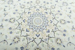 Central medallion detail of 2000s Kashan rug from Iran / Persia