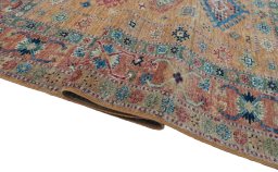 Close-up detail of New Kazak rug from Pakistan showing Wool weave