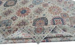 Central medallion detail of New Kazak rug from Pakistan