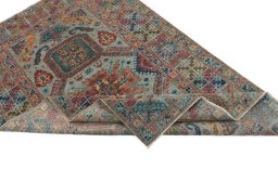 Central medallion detail of New Kazak rug from Pakistan
