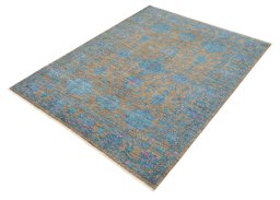 Close-up detail of New Farahan rug from Pakistan showing Wool weave