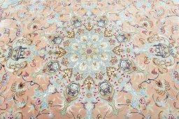 Central medallion detail of 2000s Tabriz 50/60/70 Raj rug from Iran / Persia