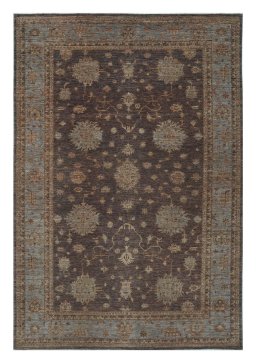 Full view of New Farahan rug from Pakistan, 303 × 200 cm in Brown tones