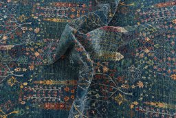 Full view of New Haj-jalili rug from Pakistan, 281 × 180 cm in Blue tones