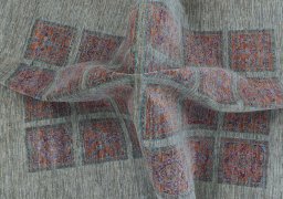 Full view of New Farahan rug from Pakistan, 176 × 118 cm in Beige tones