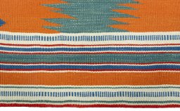 Central medallion detail of New Kilim Sofre rug from Turkey