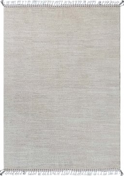 Full view of New Morocco rug from Pakistan, 247 × 172 cm in Beige tones