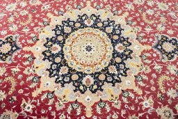Central medallion detail of 2000s Tabriz 50/60/70 Raj rug from Iran / Persia