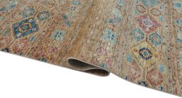 Close-up detail of New Samarkand rug from Pakistan showing Wool weave