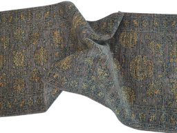 Full view of New Farahan rug from Pakistan, 244 × 84 cm in Brown tones
