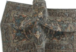 Full view of New Farahan rug from Pakistan, 124 × 80 cm in Gray tones