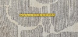 Full view of New Morocco rug from Pakistan, 296 × 205 cm in Gray tones