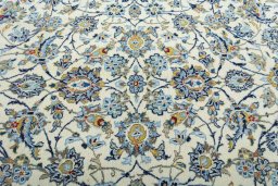 Central medallion detail of 2000s Kashan rug from Iran / Persia