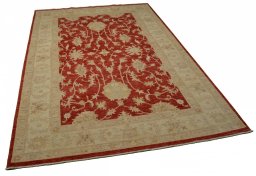 Close-up detail of New Farahan rug from Pakistan showing Wool weave
