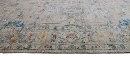 Close-up detail of New Farahan rug from Pakistan showing Wool weave