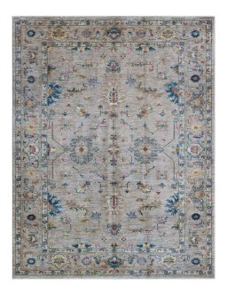 Full view of New Farahan rug from Pakistan, 195 × 151 cm in Beige tones