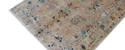 Full view of New Farahan rug from Pakistan, 180 × 127 cm in Beige tones
