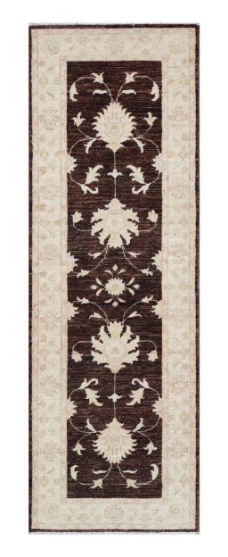 Full view of New Farahan rug from Pakistan, 187 × 62 cm in Brown tones