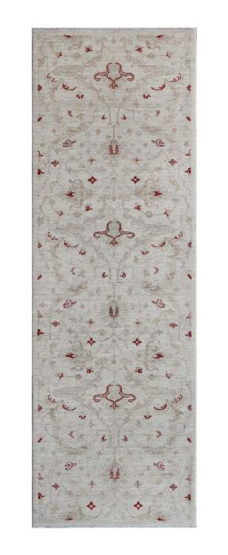 Full view of New Farahan rug from Pakistan, 272 × 88 cm in Beige tones