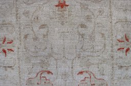 Close-up detail of New Farahan rug from Pakistan showing Wool weave