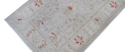 Full view of New Farahan rug from Pakistan, 215 × 80 cm in Beige tones