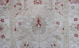 Close-up detail of New Farahan rug from Pakistan showing Wool weave