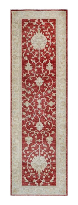 Full view of New Farahan rug from Pakistan, 250 × 76 cm in Red tones