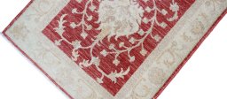 Full view of New Farahan rug from Pakistan, 250 × 76 cm in Red tones