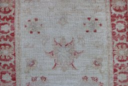 Close-up detail of New Farahan rug from Pakistan showing Wool weave