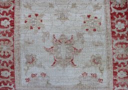 Close-up detail of New Farahan rug from Pakistan showing Wool weave
