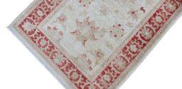 Full view of New Farahan rug from Pakistan, 155 × 67 cm in Beige tones